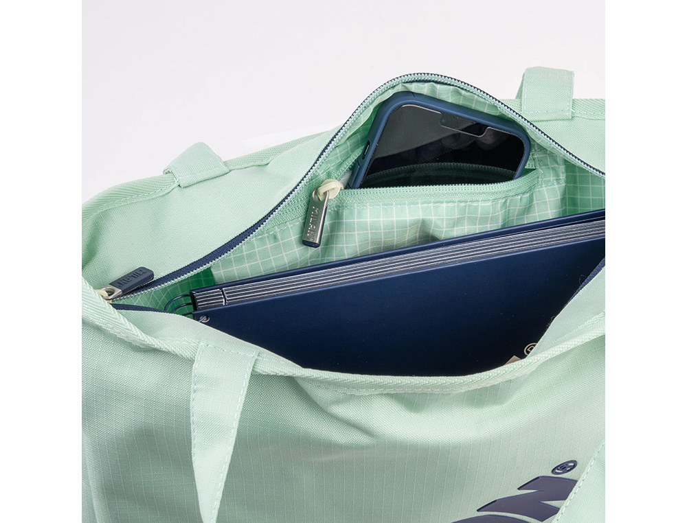 BOLSA CON ASAS MILAN TOTE BAG DOS CREMALLERAS SERIE 1918 COLOR VERDE 380X360X65 MM