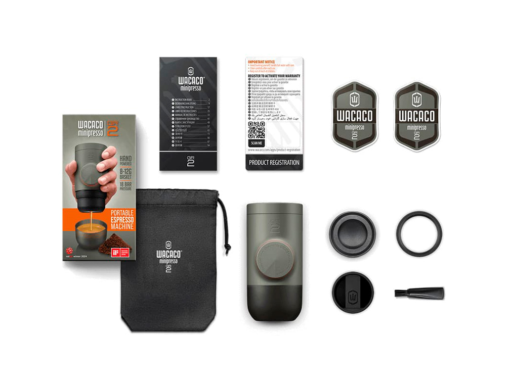 CAFETERA DE VIAJE WACACO MINIPRESSO GR2 CAFE MOLINO