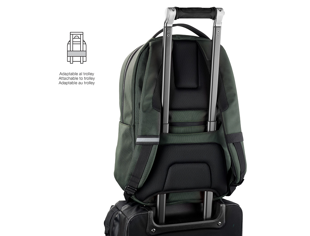 MOCHILA MIQUELRIUS BAG TO WORK ADAPTABLE A CARRO COLOR VERDE 460X380 MM