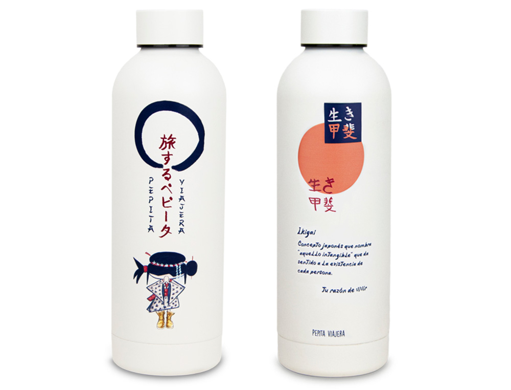 BOTELLA PORTALIQUIDOS PEPITA VIAJERA JAPON 500 ML