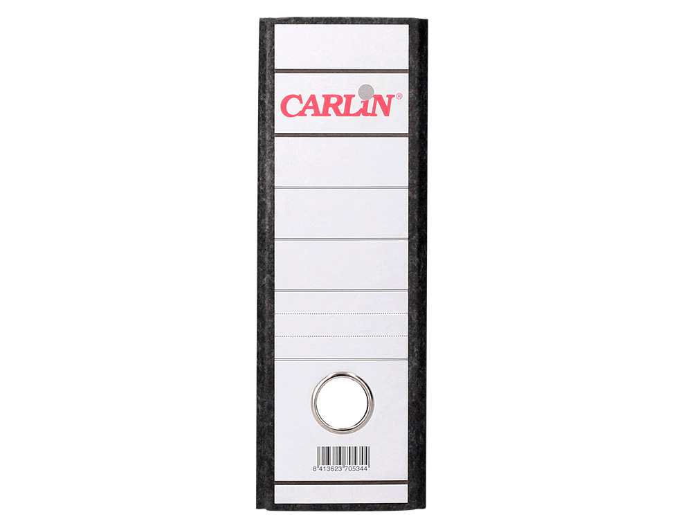 ARCHIVADOR DE PALANCA CARLIN CUARTO CARTON JASPEADO SIN RADO LOMO 65 MM