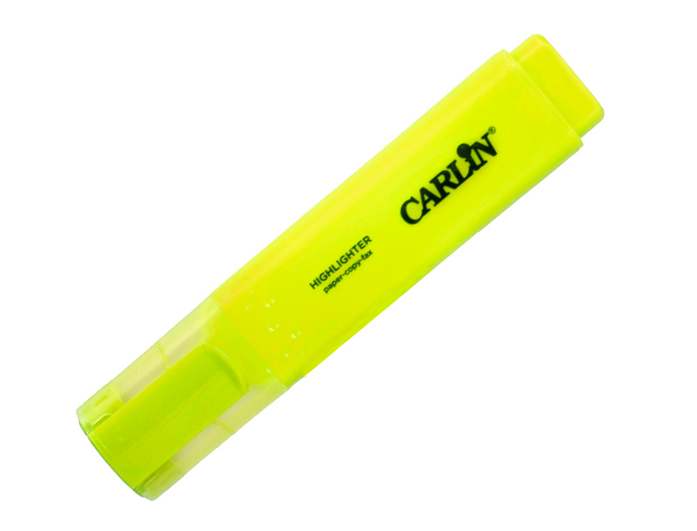ROTULADOR CARLIN FLUORESCENTE AMARILLO PUNTA BISELADA