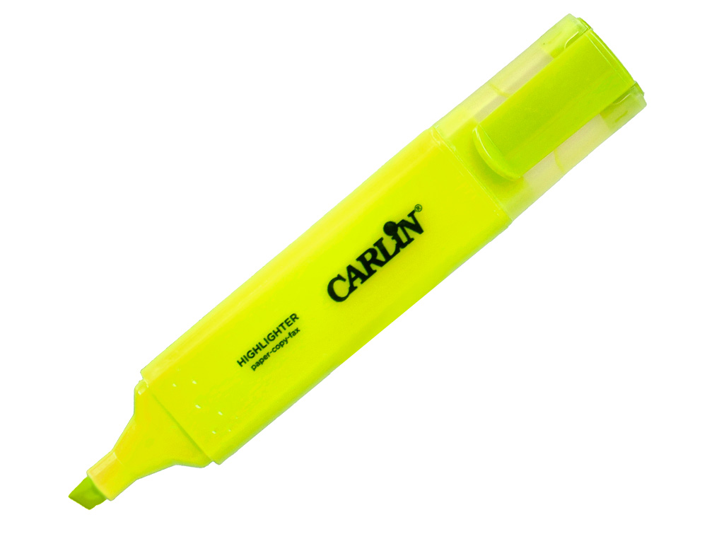 ROTULADOR CARLIN FLUORESCENTE AMARILLO PUNTA BISELADA