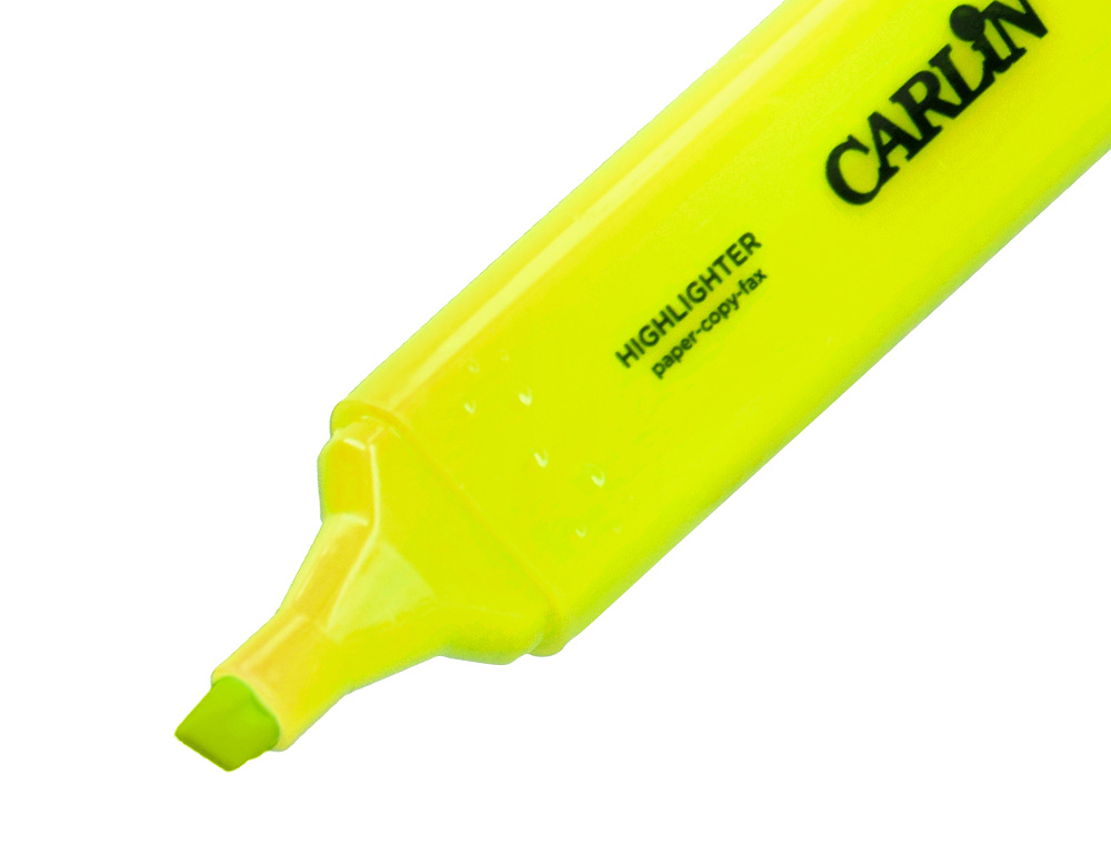 ROTULADOR CARLIN FLUORESCENTE AMARILLO PUNTA BISELADA