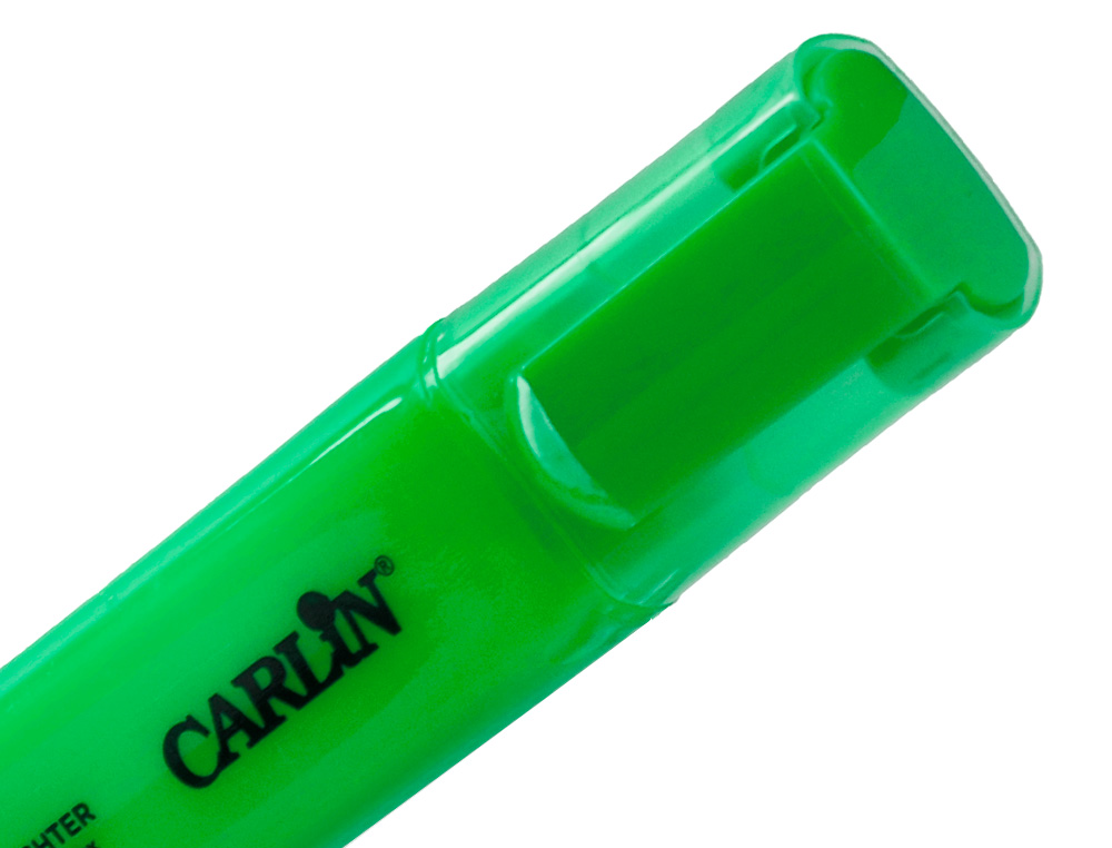 ROTULADOR CARLIN FLUORESCENTE VERDE PUNTA BISELADA