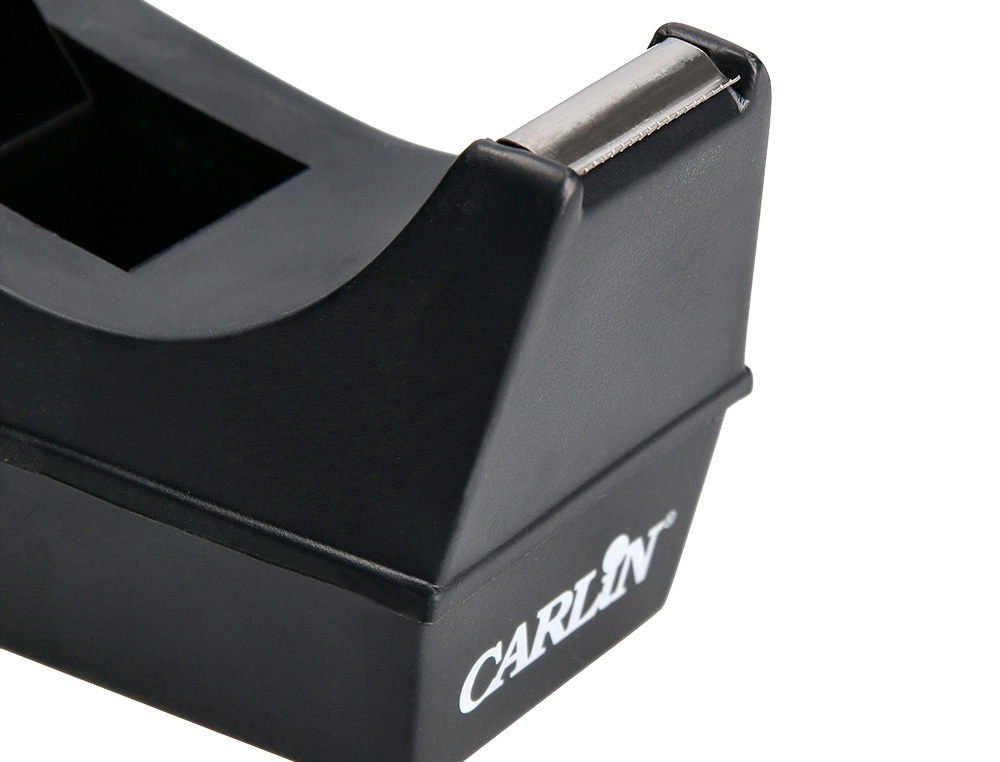 PORTARROLLO SOBREMESA CARLIN PLASTICO PARA CINTA DE 33 MT COLOR NEGRO