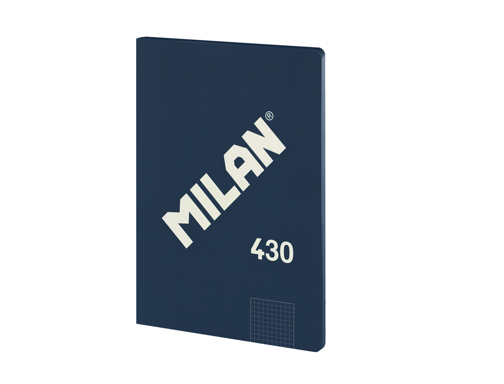 LIBRETA ENCOLADA MILAN TAPA CARTON FLEXIBLE DIN A4 48 HOJAS MICROPERFORADO CUADRO 5 MM SERIE 1918 COLOR AZUL