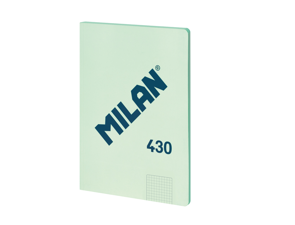 LIBRETA ENCOLADA MILAN TAPA CARTON FLEXIBLE DIN A4 48 HOJAS MICROPERFORADO CUADRO 5 MM SERIE 1918 COLOR VERDE
