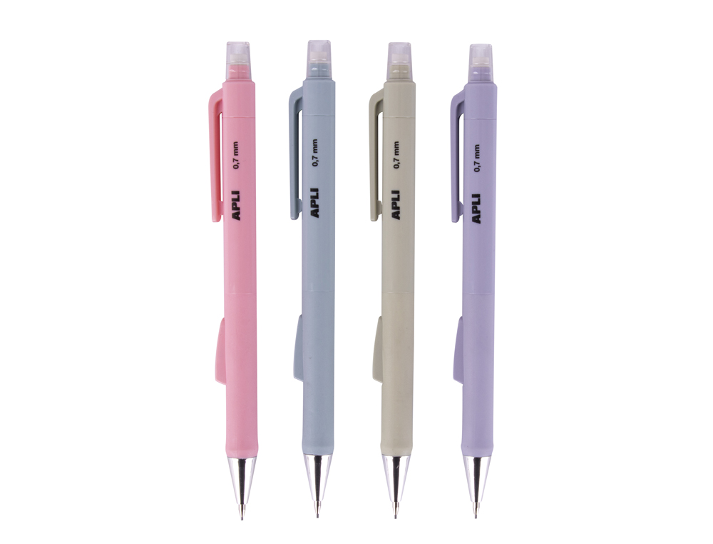 PORTAMINAS APLI 0,7 MM RETRACTIL COLORES PASTEL