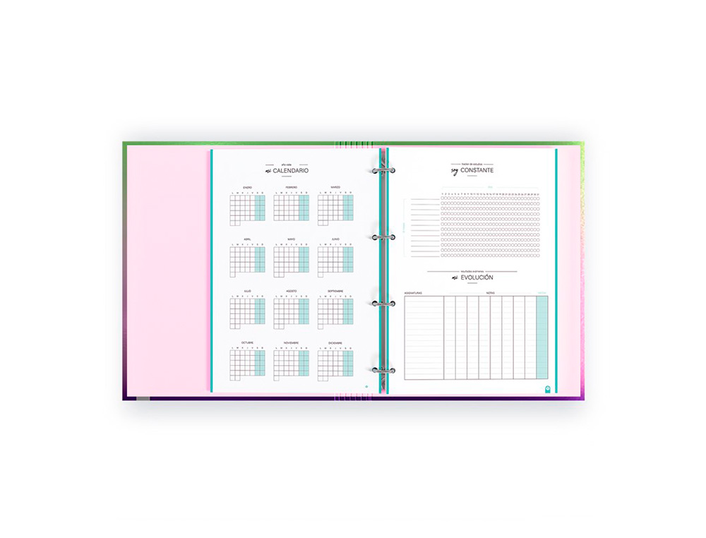 CARPETA CARPEBLOCK CARCHIVO DIN A4 FOAM CON RECAMBIO BONUS 360º STYLE COLOR ROSA