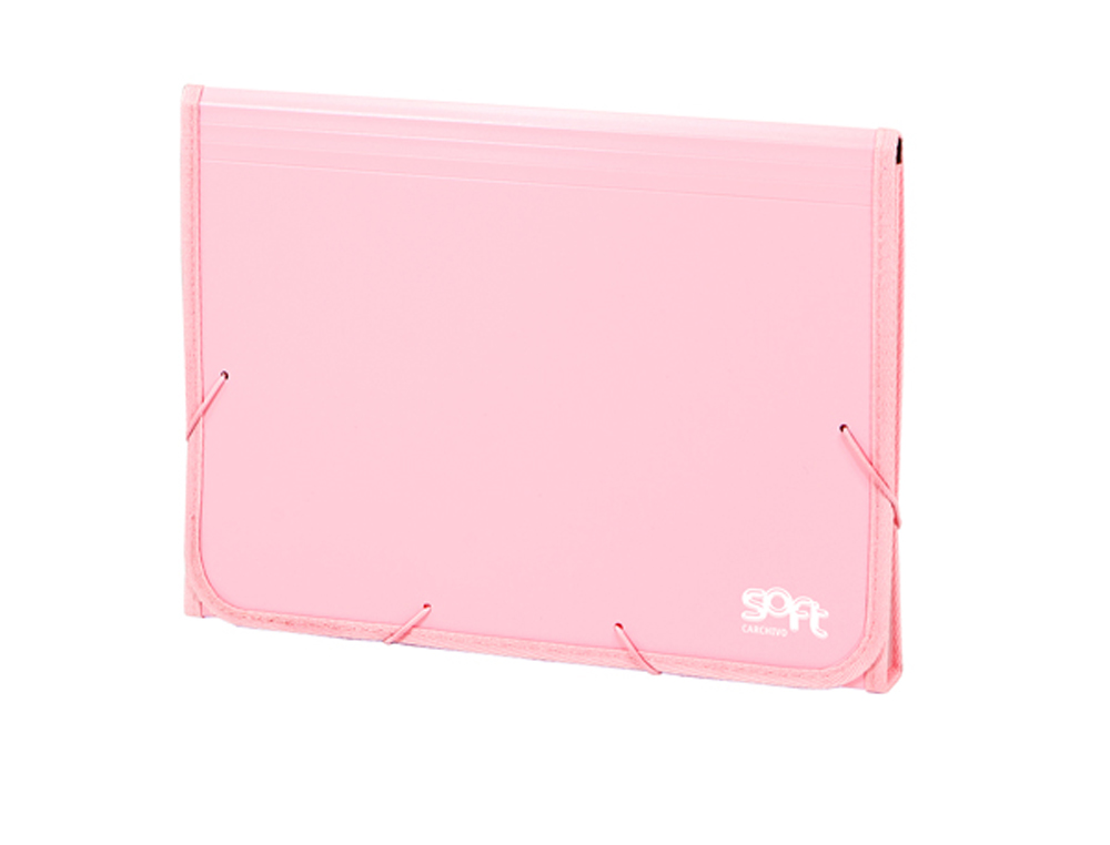 CARPETA CARCHIVO CLASIFICADORA ACORDEON 13 DEPARTAMENTOS POLIPROPILENO FOAM SOFT CON RIBETE Y GOMAS