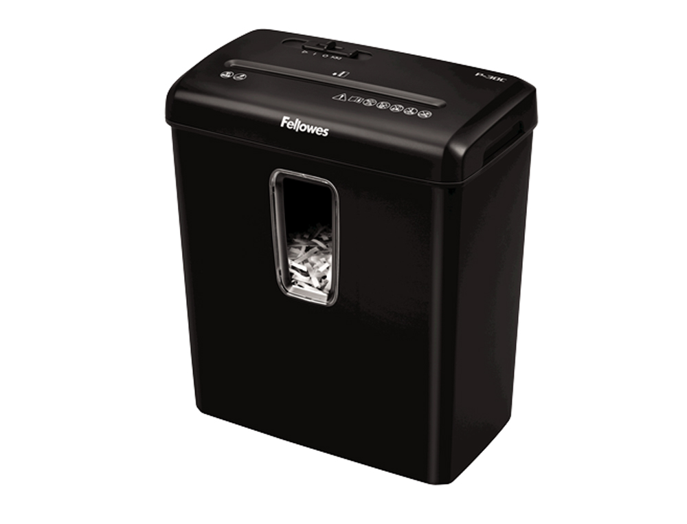 DESTRUCTORA DE DOCUMENTOS FELLOWES P30 CAPACIDAD DE CORTE 6 HOJAS 100 P4 DESTRUYE GRAPAS CLIPS Y TARJETAS