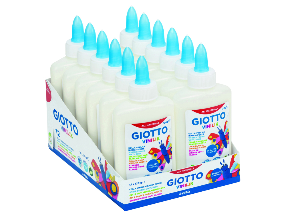 PEGAMENTO COLA BLANCA GIOTTO VINILIK CON APLICADOR BOTE DE 120 GR