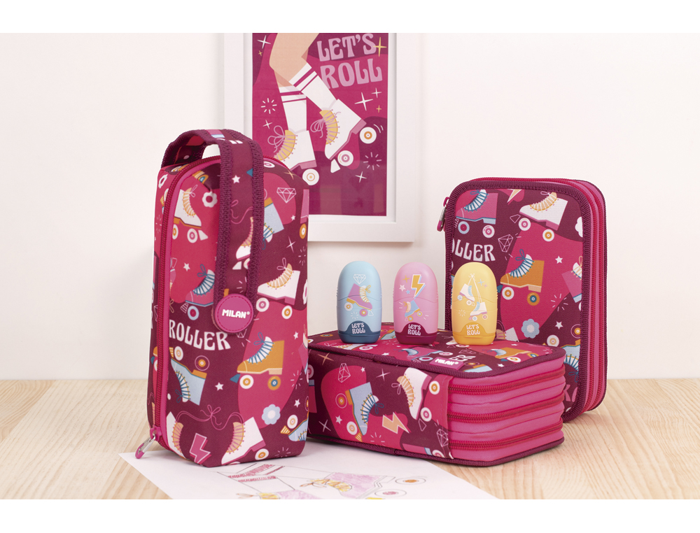 SACAPUNTAS MILAN SERIE ESPECIAL CAPSULE ROLLER PLASTICO 1 USO CON GOMA
