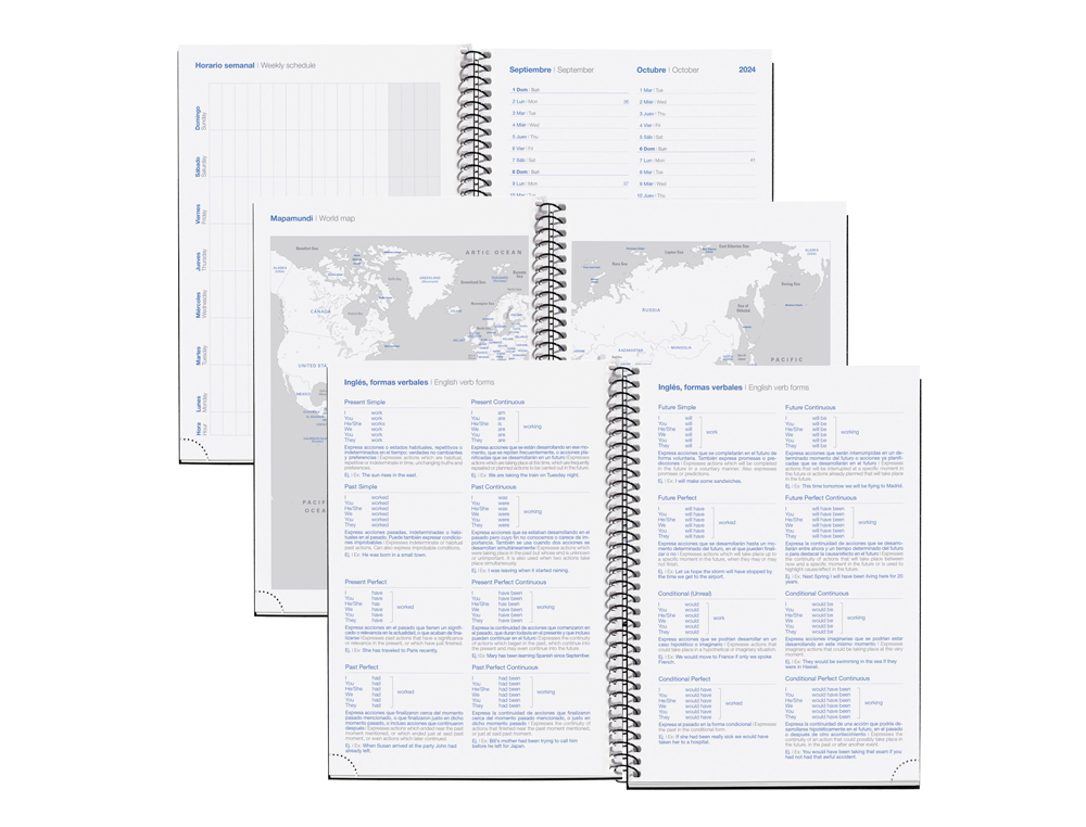 AGENDA ESPIRAL ESCOLAR MIQUELRIUS ACTIVA WRITE 2024-2025 SEMANA VISTA 117X174 MM ROSA
