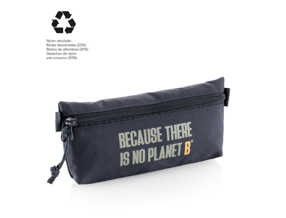 BOLSO ESCOLAR MIQUELRIUS PORTATODO PLANO RECICLADO MARINO ECOALF 220X100X25 MM