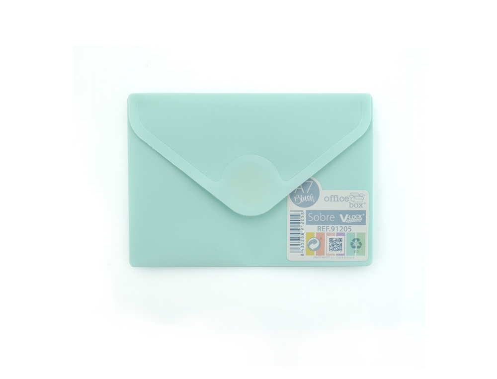 CARPETA OFFICE BOX DOSSIER V-LOCK DIN A7 CIERRE VELCRO COLORES PASTEL SURTIDOS