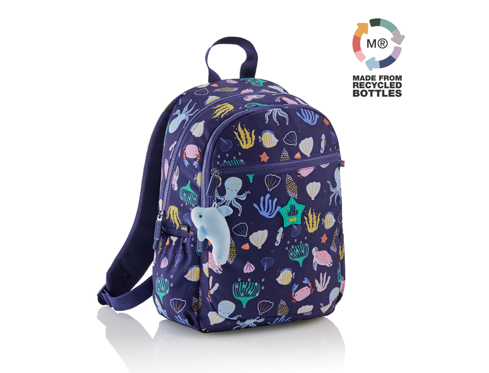 MOCHILA MIQUELRIUS LISBOA RECICLADA TRIPLE SEA WORD 370X270X180 MM
