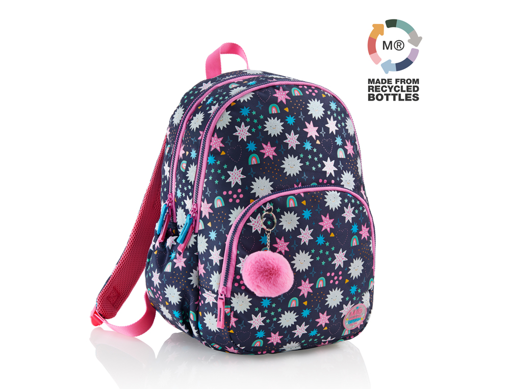 MOCHILA MIQUELRIUS OSLO RECICLADA TRIPLE TWINKLE ADAPTABLE A CARRO 410X280X165 MM