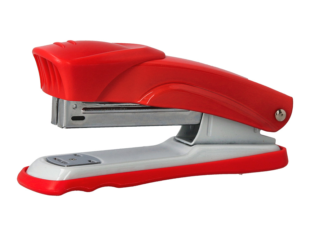GRAPADORA CARLIN METALICA ROJA CAPACIDAD 20 HOJAS