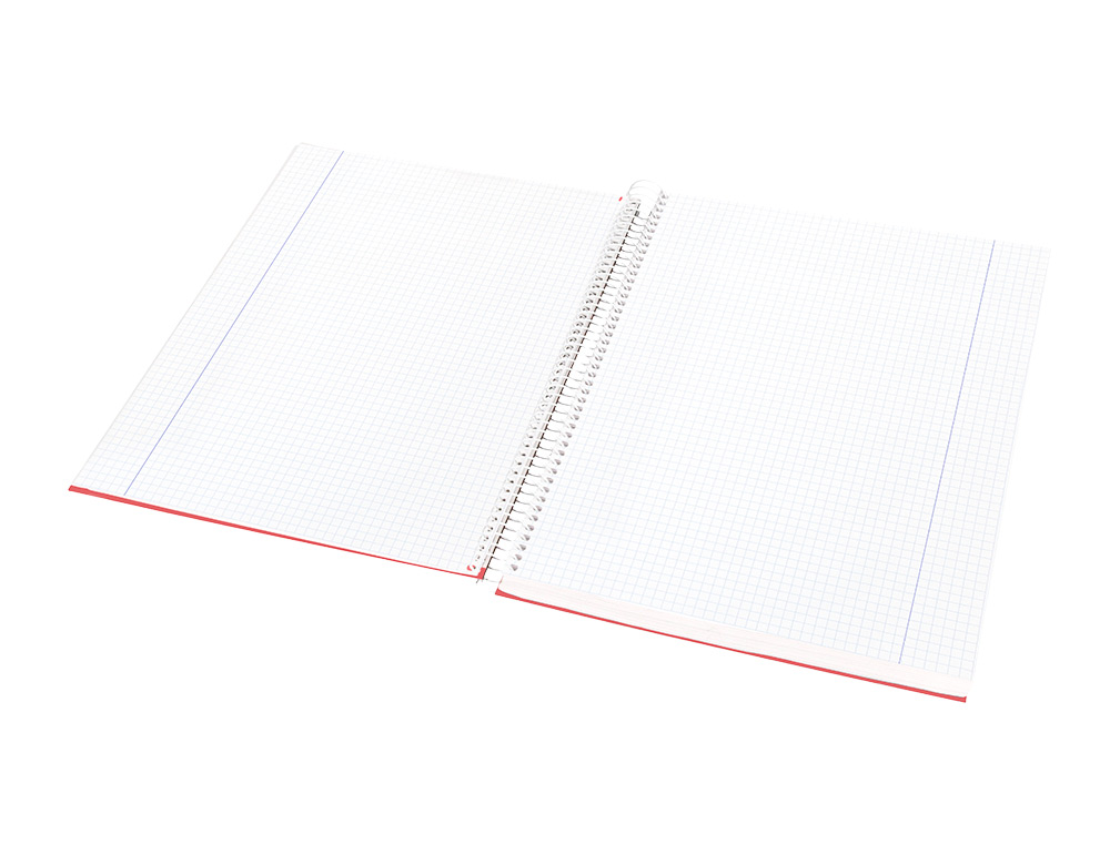 CUADERNO ESPIRAL CARLIN A4 TAPA FORRADA 80H 90GR CUADRO 4MM CON MARGEN 6 COLORES SRTOSREFº 16016