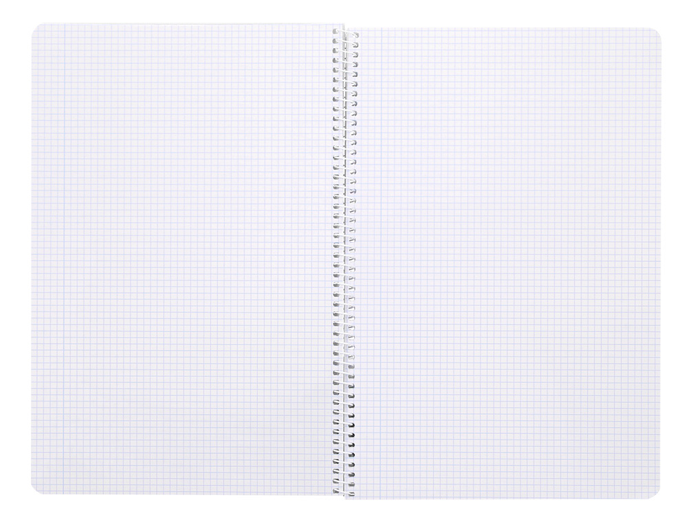CUADERNO ESPIRAL CARLIN A4 TAPA PLASTICO 80H 90GR CUADRO 4MM CON MARGEN 6 COLORES SURTIDOS REFº 16020