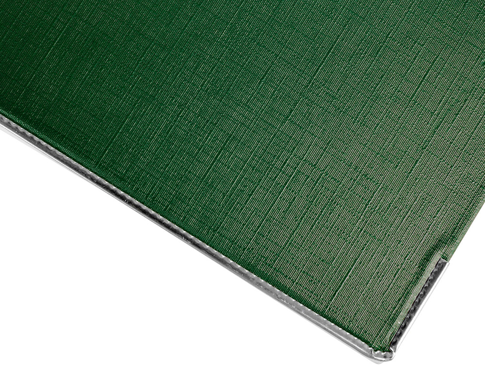 ARCHIVADOR DE PALANCA CARLIN FOLIO FORRADO POLIPROPILENO CON RADO LOMO ANCHO 75 MM VERDE