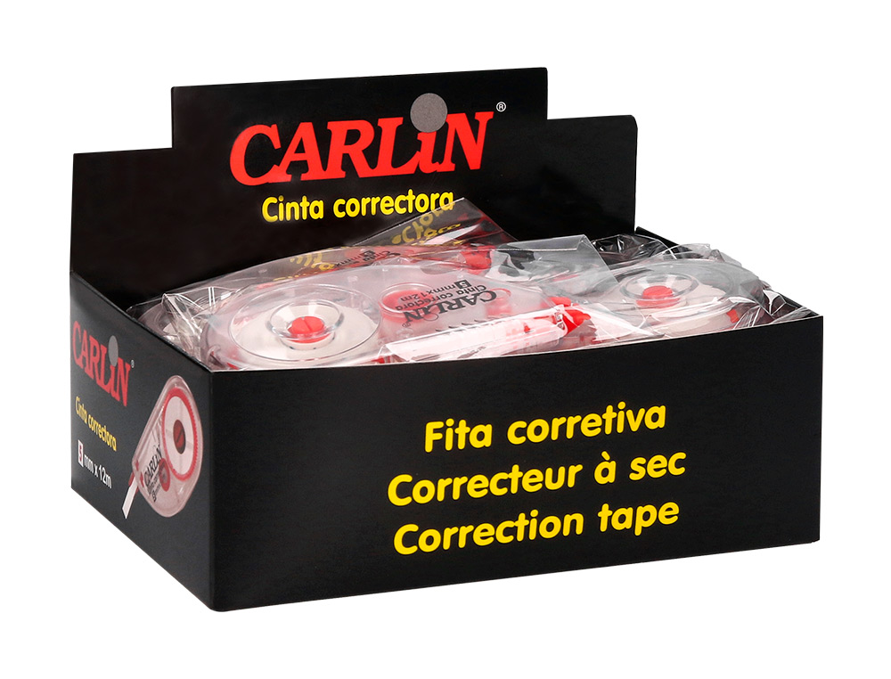 CORRECTOR CARLIN CINTA BLANCO 5 MM X 12 M