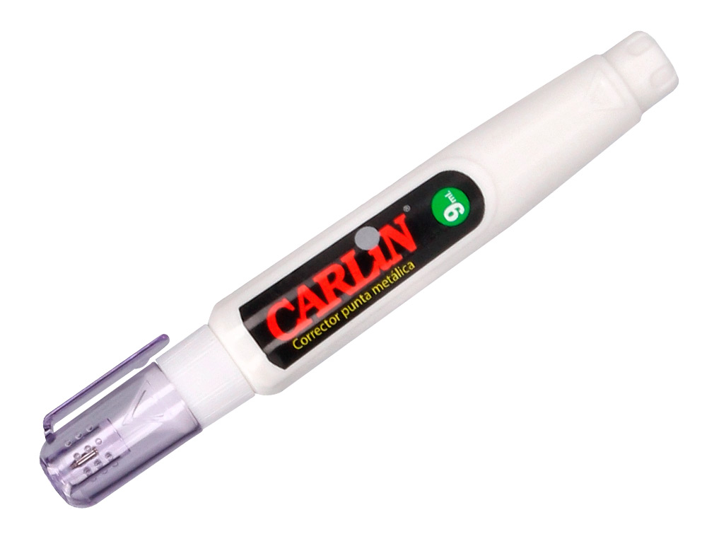 CORRECTOR CARLIN LAPIZ ROLLER PUNTA METALICA DE 1.6 MM CAPACIDAD 8 ML