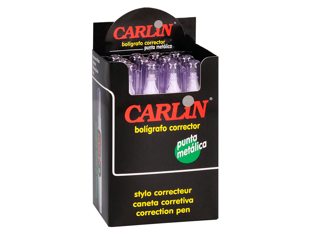 CORRECTOR CARLIN LAPIZ ROLLER PUNTA METALICA DE 1.6 MM CAPACIDAD 8 ML