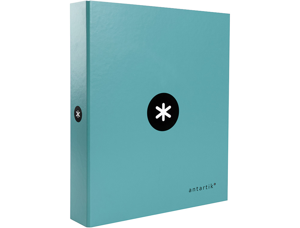 CARPETA 4 ANILLAS 40 MM MIXTAS ANTARTIK A4 FORRADA COLOR MENTA