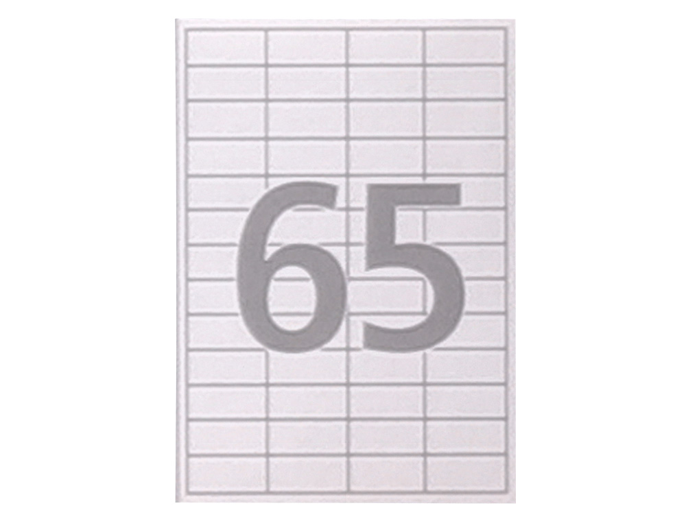 ETIQUETA ADHESIVA CARLIN 38X21,2 MM FOTOCOPIADORA LASER INK-JET CAJA DE 100 HOJAS DIN A4