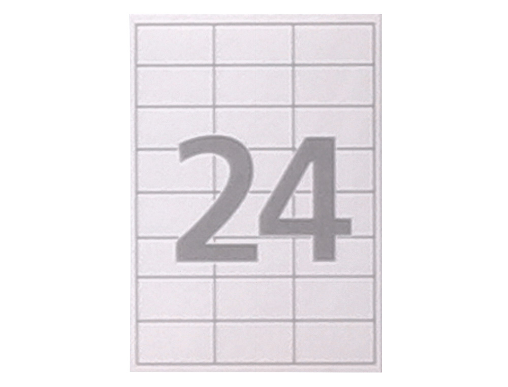 ETIQUETA ADHESIVA CARLIN 64,6X33,9 MM FOTOCOPIADORA LASER INK-JET CAJA DE 100 HOJAS DIN A4