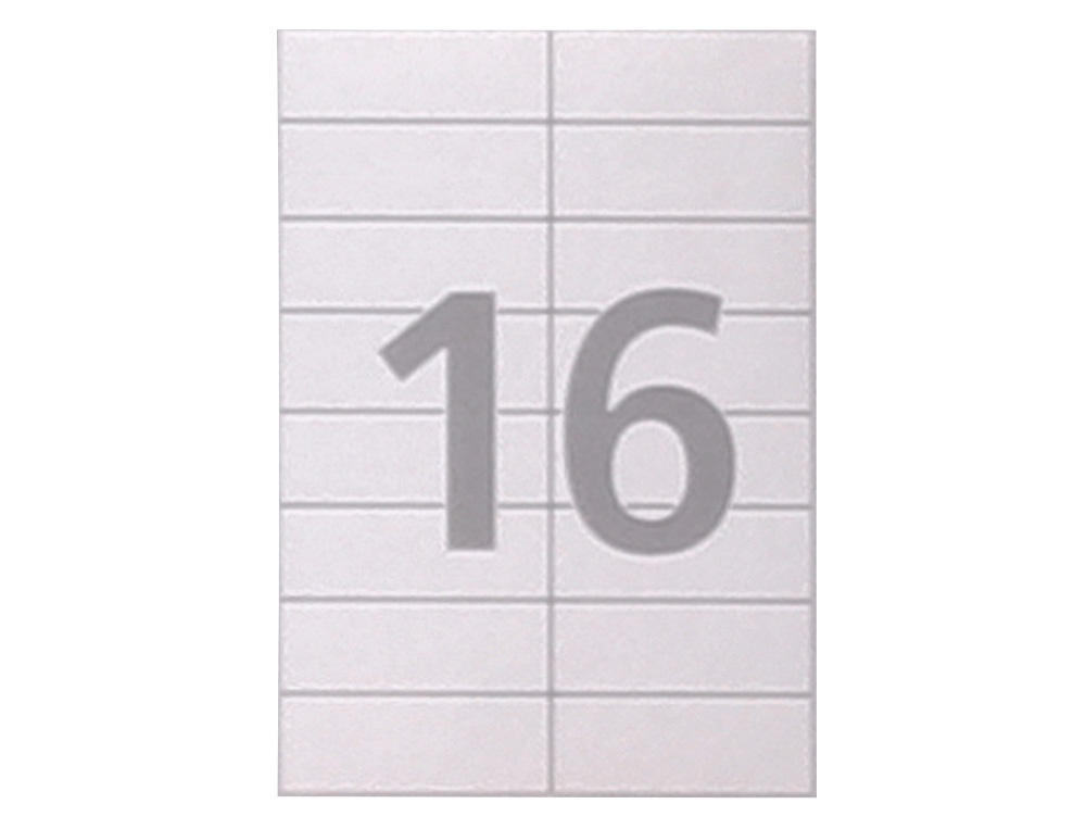 ETIQUETA ADHESIVA CARLIN 105X37 MM FOTOCOPIADORA LASER INK-JET CAJA DE 100 HOJAS DIN A4
