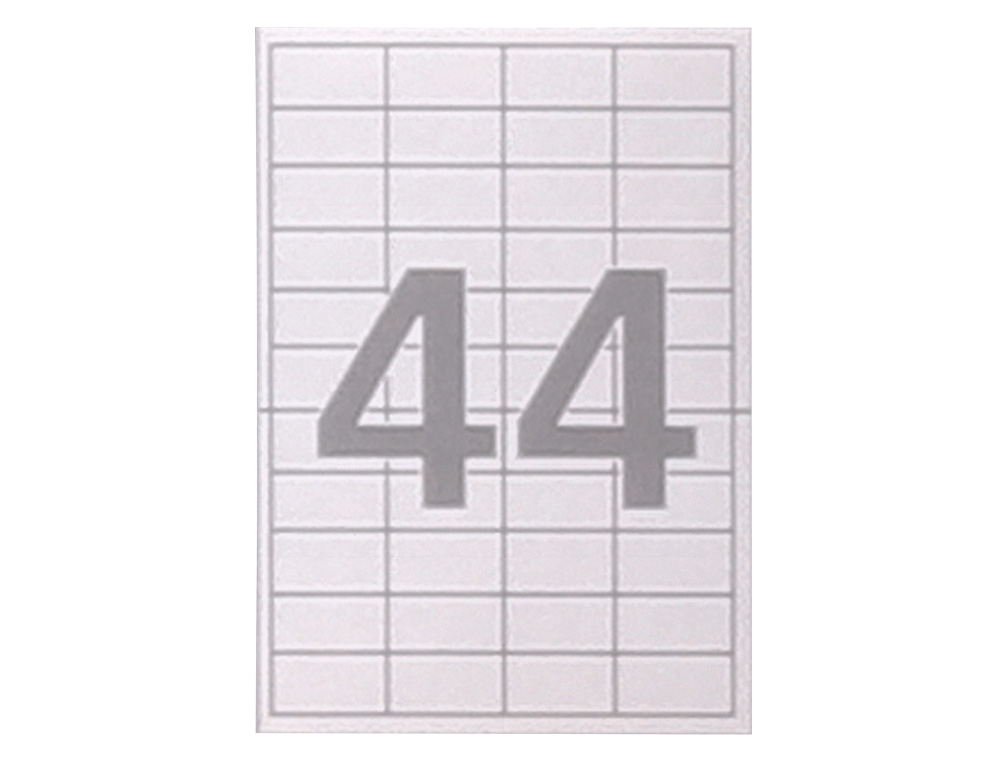 ETIQUETA ADHESIVA CARLIN 48,5X25,4 MM FOTOCOPIADORA LASER INK-JET CAJA DE 100 HOJAS DIN A4