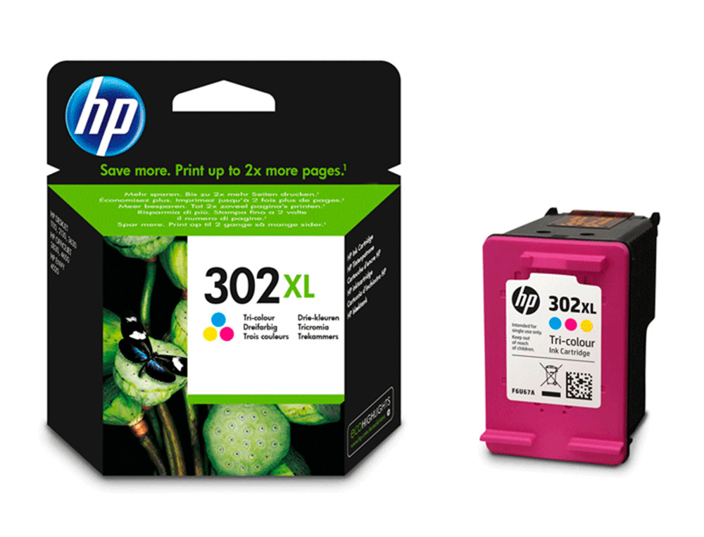 INK-JET HP 302XL ENVY 4524 / 4527 / 4528 / 4521 TRICOLOR 330 PAG