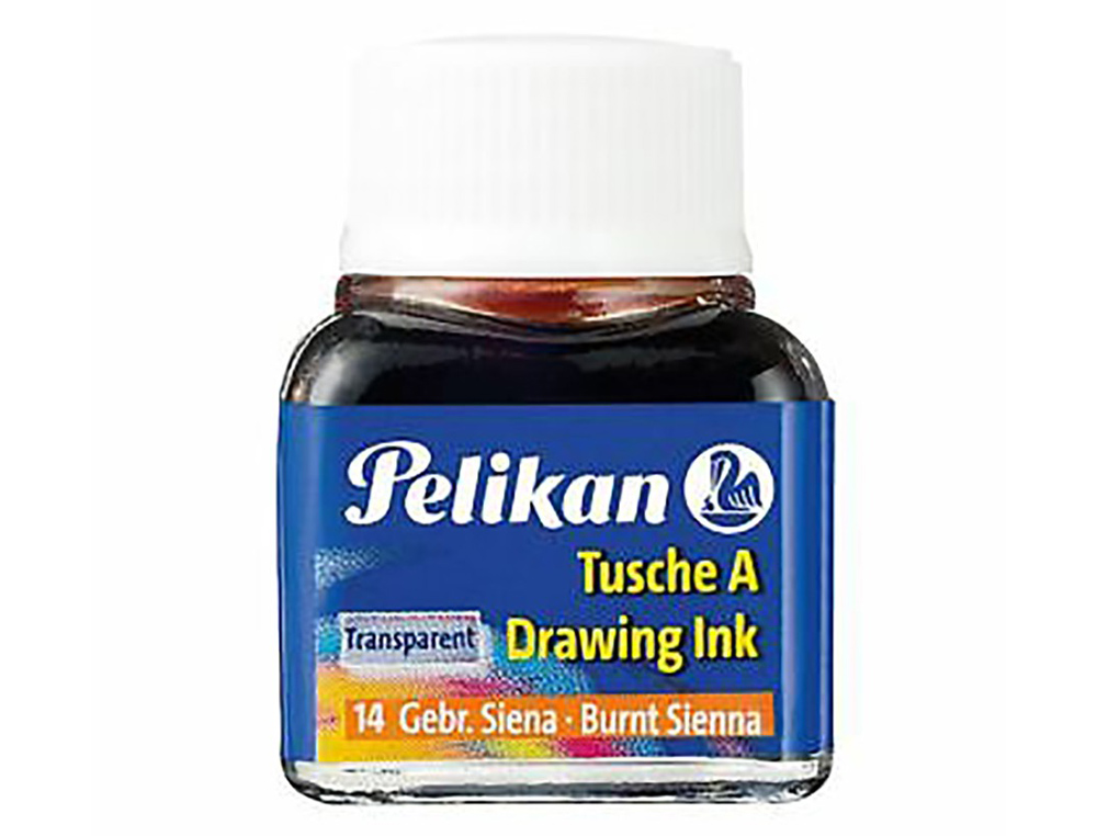 TINTA CHINA PELIKAN SIENA TOSTADA BOTE DE 10 ML