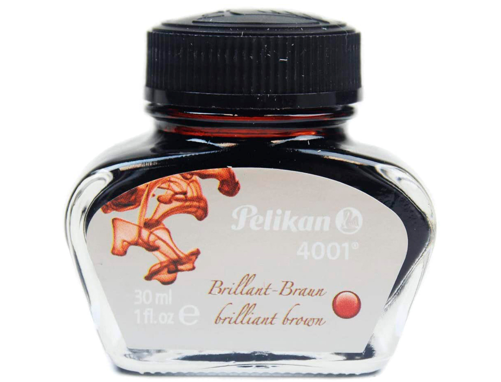 TINTA ESTILOGRAFICA PELIKAN 4001 MARRON BRILLANTE BOTE 30 ML