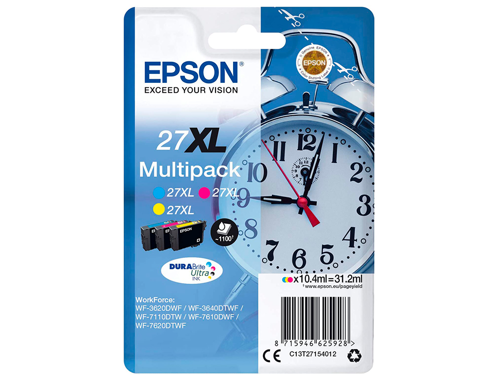 INK-JET EPSON 27XL WF3620 / 7110 / 7610 / 7620 PACK MULTICOLOR