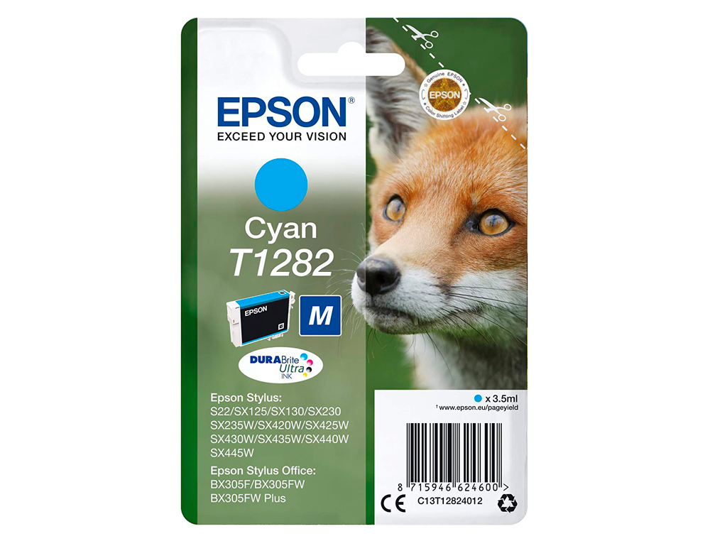 INK-JET EPSON T1282 STYLUS S22 / SX125 CYAN -170 PAG-