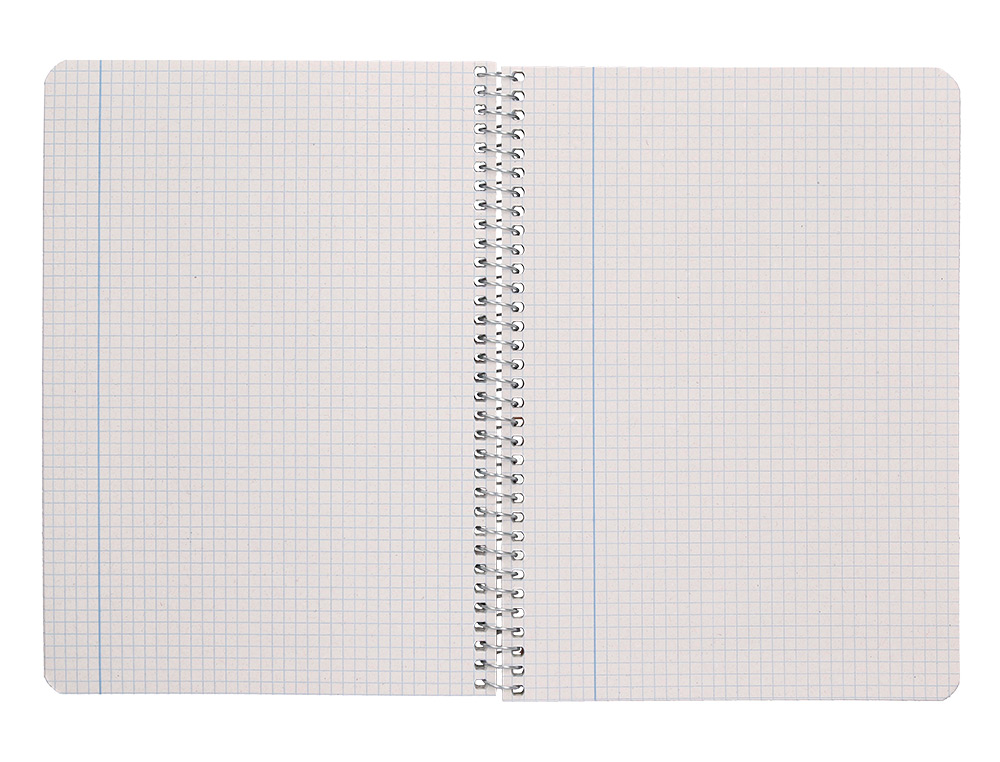 CUADERNO ESPIRAL LIDERPAPEL CUARTO ECOUSE TAPA CARTULINA KRAFT 80H PAPEL RECICLADO 80GR CUADRO 4MM