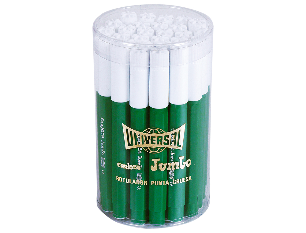 ROTULADOR CARIOCA JUMBO VERDE PUNTA GRUESA BOTE DE 30 UNIDADES
