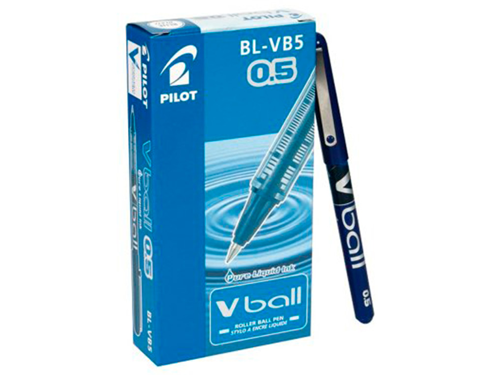 ROTULADOR PILOT ROLLER V-BALL AZUL 0.5 MM