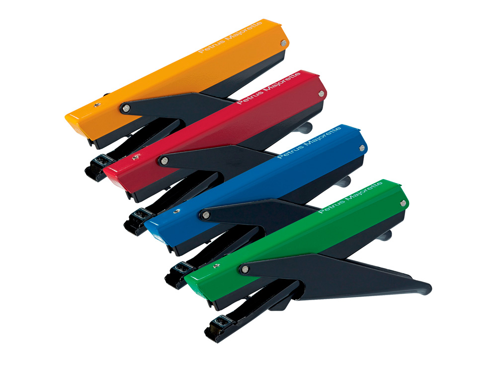 GRAPADORA MAJORETTE DE TENAZA 205-F FLUORESCENTE CAPACIDAD 10 HOJAS