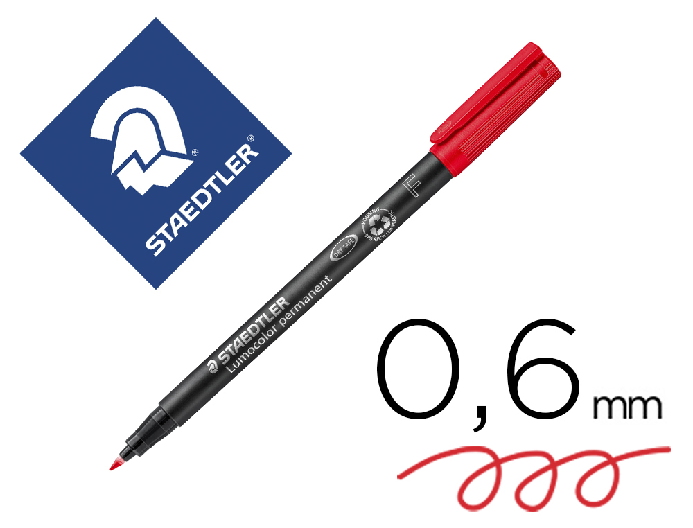 ROTULADOR PERMANENTE STAEDTLER LUMOCOLOR NEGRO PUNTA GORDA 2mm 352-9 -  BMPrint