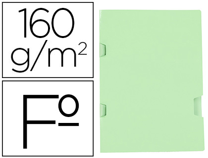 SUBCARPETA LIDERPAPEL FOLIO VERDE TRES UEROS PLASTIFICADA 160G/M2