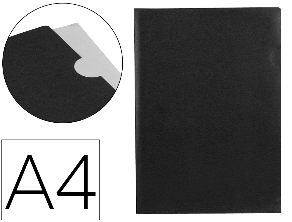 Carpetas de gomas carton Liderpapel Din A3 negro (27149)