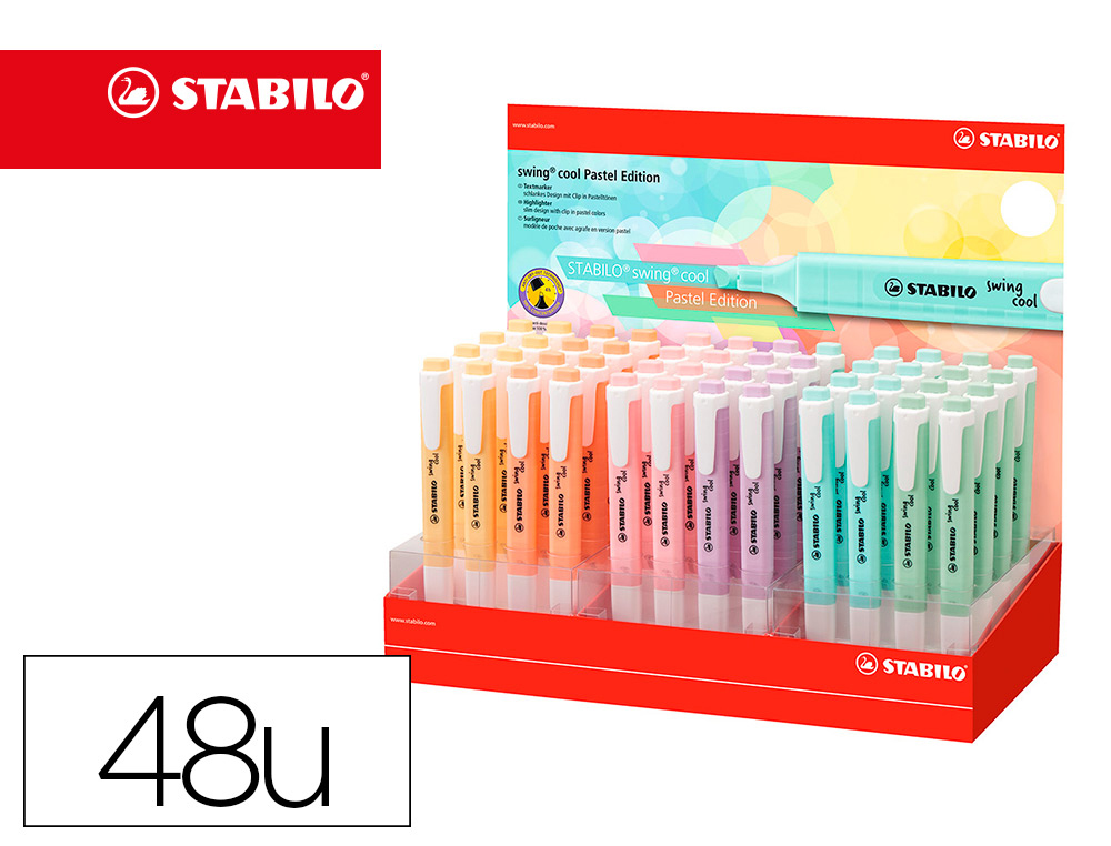 Expositor 30 marcador stabilo boss pastel color surtido - Papelería Sambra