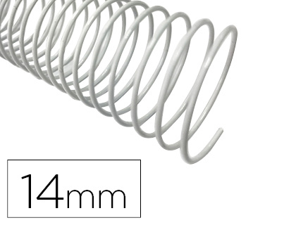 ESPIRAL METALICO Q-CONNECT BLANCO 64 5:1 14 MM 1MM CAJA DE 100 UNIDADES