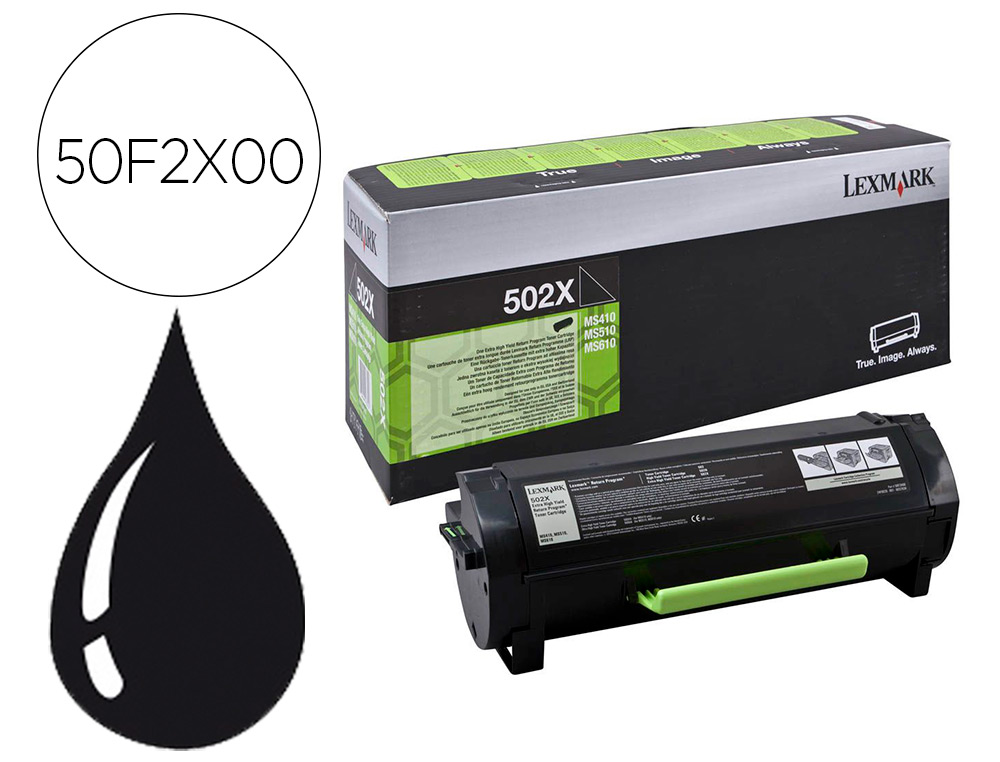 TONER LEXMARK 502XMS410 / MS510 / MS610 NEGRO 10000 PAGINAS